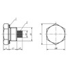 Kipp Screw Plug, w/o Vent, W/Magnet, D=24.5 mm, SW=22 mm, Aluminum Bright, (Qty:10), K0453.24038