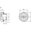 Kipp Screw Plug, Style A, w/Fill Symbol, w/o Vent, D=19.5 mm, SW=17 mm, Thermoplastic, (Qty:10), K0454.119014