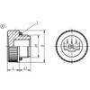 Kipp Screw Plug, Style B, w/Fill Symbol, w/Ventilation, D=28 mm, Thermoplastic, (Qty:10), K0455.2282015