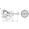 Kipp Vent Screw, w/o Air Filter, w/Dipstick, Form A, D1=M22x1.5, D= 41 mm, Thermoplastic, (Qty:10), K0465.1412215