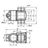 Kipp Tube Clamp, Cross Aluminum, 4-Way, A=30.2 mm, B= 30.1 mm, Steel, (Qty:1), K0474.53030