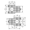 Kipp Tube Clamp, Cross Aluminum, 4-Way, A= 30.2 mm, B=30.2 mm, Aluminum, (Qty:1), K0472.523030