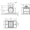 Kipp Tube Clamp, W/Flange, Plastic, Round, M=50 mm, G= 35 mm, L=39.5, Thermoplastic, (Qty:10), K0479.18