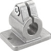 Kipp Tube Clamp, W/Flange, Aluminum, Round, M=50 mm, G= 35 mm, L=41, Steel, (Qty:1), K0479.514