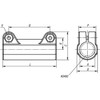 Kipp Tube Clamp, Straight, Round, A=30 mm, L=95 mm, Thermoplastic, (Qty:1), K0483.30