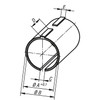 Kipp Reducer Bodys for Round Tubes,  A=15.25 mm, B= 18 mm, Thermoplastic, (Qty:10), K0492.01815