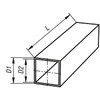 Kipp Square Tubes,  D1=20±0.3 mm, L= 2000 mm, Steel, Electro Zinc-Plated, (Qty:1), K0493.4120x2000