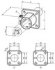 Kipp Tube Clamps, w/Foot for Linear Actuator, Type E=50 mm, Aluminum, Black Powder Coated, (Qty:1), K0499.50