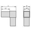 Kipp Square Tube Connectors, 2-way, A1=20 mm, L=56mm, Polymide, Steel, (Qty:10), K0616.1201512