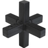 Kipp Square Tube Connectors, 6-way, A=25 mm, L=129 mm, Polymide, Steel, (Qty:1), K0622.1251512