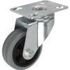 Kipp Swivel Casters w/o Locking System, 80 mm, Rubber, Steel, (Qty:1), K1760.08025