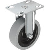 Kipp Fixed Casters w/o Locking System, 100 mm, Rubber, Steel, (Qty:1), K1760.100321