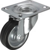 Kipp Swivel Casters, w/o Locking System, 100 mm, Rubber, Steel, (Qty:1), K1761.10030