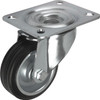 Kipp Swivel Casters, w/o Locking System, 125 mm, Rubber, Steel, (Qty:1), K1761.12538