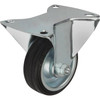 Kipp Fixed Casters, w/o Locking System, 100 mm, Rubber, Steel, (Qty:1), K1761.100301