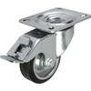 Kipp Swivel Casters, w/Stop Fix, 100 mm, Rubber, Steel, (Qty:1), K1761.100302