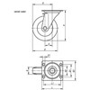 Kipp Swivel Caster, w/o Locking System, 200 mm, Rubber, Steel, (Qty:1), K1762.20050