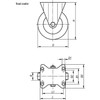 Kipp Fixed Caster, w/o Locking System, 100 mm, Rubber, Steel, (Qty:1), K1762.100371