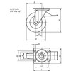 Kipp Swivel Caster, w/o Locking System, 160 mm, Rubber, Steel, (Qty:1), K1763.16050