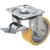 Kipp Swivel Caster, w/Stop Top, 200 mm, Polyurethane, Steel, (Qty:1), K1767.200502