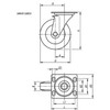 Kipp Swivel Caster, w/o Locking System, 200 mm, Polyurethane, Steel, (Qty:1), K1769.20050