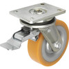 Kipp Swivel Caster, w/Stop Top, 200 mm, Polyurethane, Steel, (Qty:1), K1769.200502