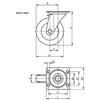 Kipp Fixed Caster, w/o Locking System, 125 mm, Polyamide, Steel, (Qty:1), K1771.125401