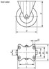 Kipp Fixed Caster, w/o Locking System, 125 mm, Polyamide, Steel, (Qty:1), K1772.125401
