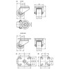 Kipp Swivel Caster, w/o Locking System, Form C, 35 mm, Polyurethane, (Qty:1), K1774.0503311