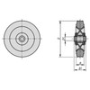 Kipp Solid Rubber Tire, w/o Locking, Steel Plate Rims, w/o Housing, 180 mm, (Qty:1), K1776.18050