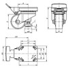 Kipp Elevating Casters, w/Integrated Machine Foot, w/Locking System, Polyamide, 80 mm, (Qty:1), K1787.08037