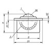 Kipp Ball Transfer Units w/ Steel Housing and Plastic Ball, Style B, 24±0,065, Zinc-Plated Steel, (Qty:1), K761.115