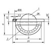 Kipp Ball Transfer Units, w/ Fastening Holes, w/o Housing, 45 mm, Style B, Zinc Plated Steel, (Qty:1), K764.122