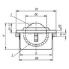 Kipp Ball Transfer Units w/ Steel Housing, Style B, 45±0,080, Zinc-Plated Steel, (Qty:1), K760.130