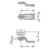 Kipp Tongue for Quarter-Turn Lock, L=35 mm, A=20.5 mm, Zinc-Plated Steel, (Qty:10), K0523.135X205
