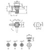 Kipp Compression Latches, w/Variable Compression, Square 7 mm, L=43 mm, A=29-36 mm, H=40 mm, Galvanized Steel, (Qty:1), K0528.1729361