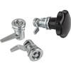 Kipp Compression Latches, w/Variable Compression, Double 3 mm, L=45 mm, A=23-30 mm, H=40 mm, Galvanized Steel, (Qty:1), K0528.4323301