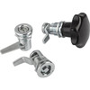 Kipp Compression Latches, w/Variable Compression, Double 5 mm, L=40.5 mm, A=9-16 mm, H=40 mm, Galvanized Steel, (Qty:1), K0528.4509161