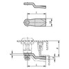 Kipp Tongue for Compression Latches, A= 32 mm, L=45 mm, Zinc-Plated Steel (Qty:10), K0530.145X320