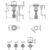  Kipp Compression Latches w/Adjustable Tongue Gap, H= 32 mm, Double Bit 3 mm, Die Cast Zinc, (Qty:1), K0531.43321