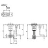 Kipp Tongues for Compression Latches w/Adjustable Tongue Gap, A=40-59 mm, Zinc-Plated Steel, (Qty:10), K0532.1000X590