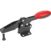 Kipp Toggle Clamp, Horizontal, w/Flat Foot and Adjustable Clamping Spindle, F1=650 mm, Polyamide, (Qty:1), K0660.005001