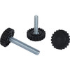 Kipp Leveling Feet, w/Knurled Base, M5X20, Polyamide, Steel, (Qty:10), K0677.2805X020