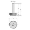 Kipp Leveling Feet, w/Knurled Base, M8X16, Polyamide, Steel, (Qty:10), K0677.2808X016