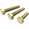 3/8"-16 x 1-1/4" Fully Threaded Hex Cap Screws, Brass (25/Pkg.)