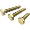 1/2"-13 x 2-1/2" Fully Threaded Hex Cap Screws, Brass (10/Pkg.)