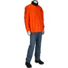 Ironcat FR Treated 100 % Cotton Sateen Jacket/Orange/3X-Large #7050O/3XL