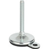 Kipp Leveling Foot, Form B, M20X100, D=80 mm, Steel, Rubber, (Qty:1), K0739.2108020X100