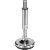 Kipp Leveling Foot, For Sterile Areas, M16X65, D=80 mm, Stainless Steel, Rubber, (Qty:1), K0741.08016X143