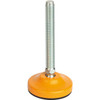 Kipp Swiveling Foot, Anti-Slip Plate, Style B, D=100 mm, M20X200, SW=20 mm, Steel, (Qty:1), K0742.110020.X200